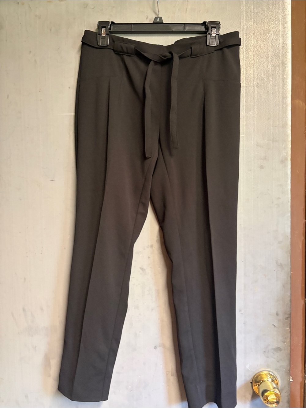 Classic Black Tie-Waist women’s Dress Pants